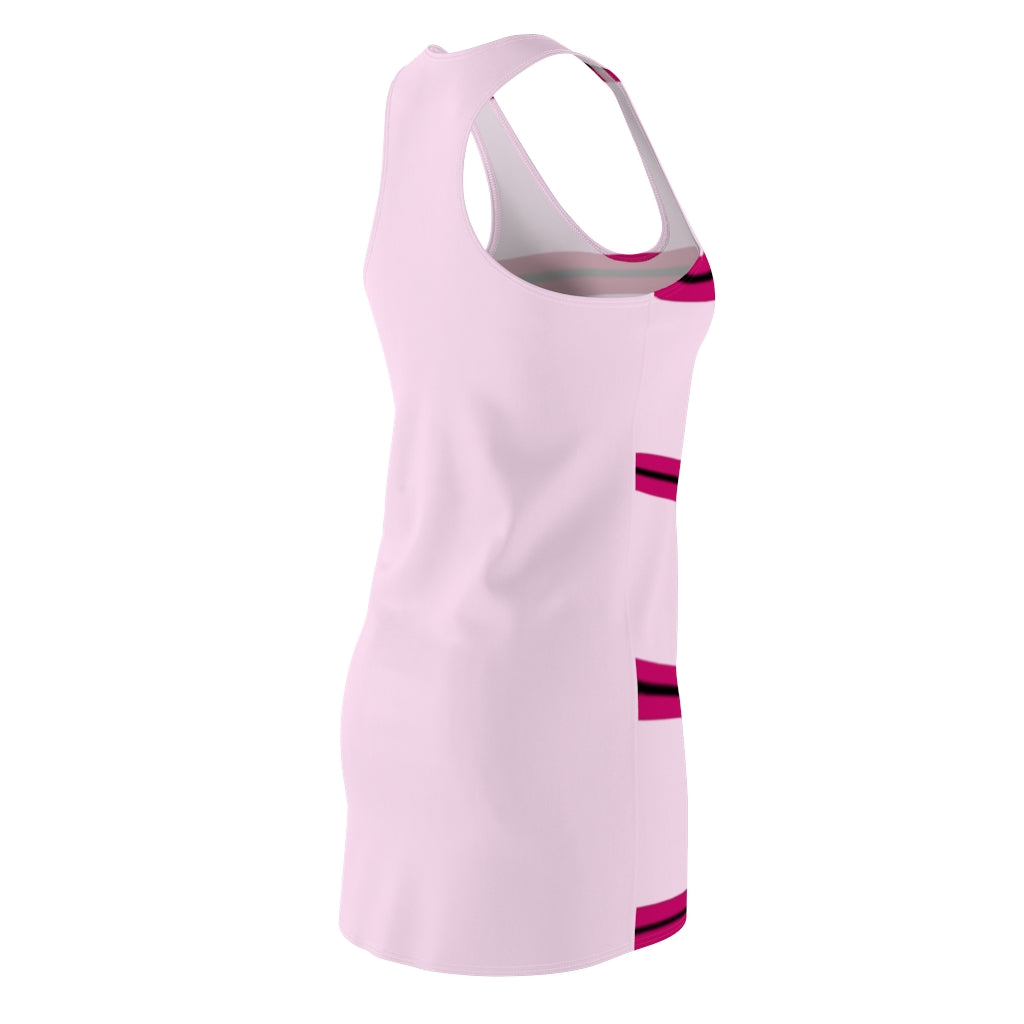 Light Magenta-Pink PRH Stripes Racerback Dress