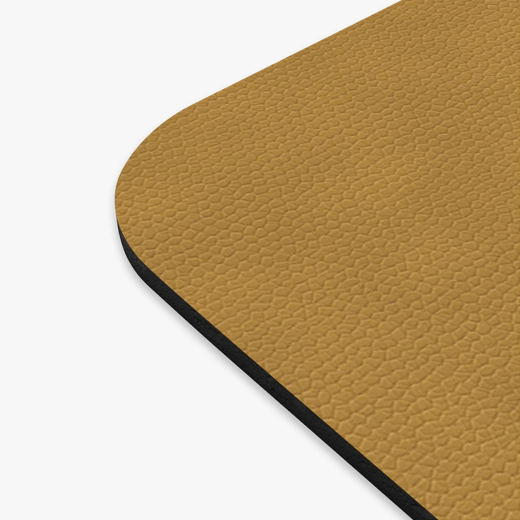 Gold Leather Print Rectangle Mouse Pad