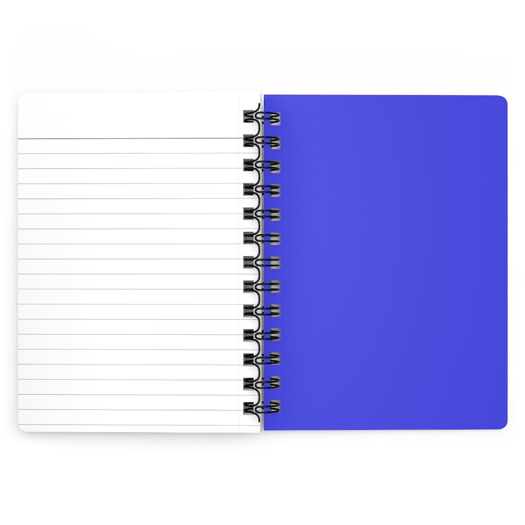 Bright Blue Leather Print Spiral Bound Journal
