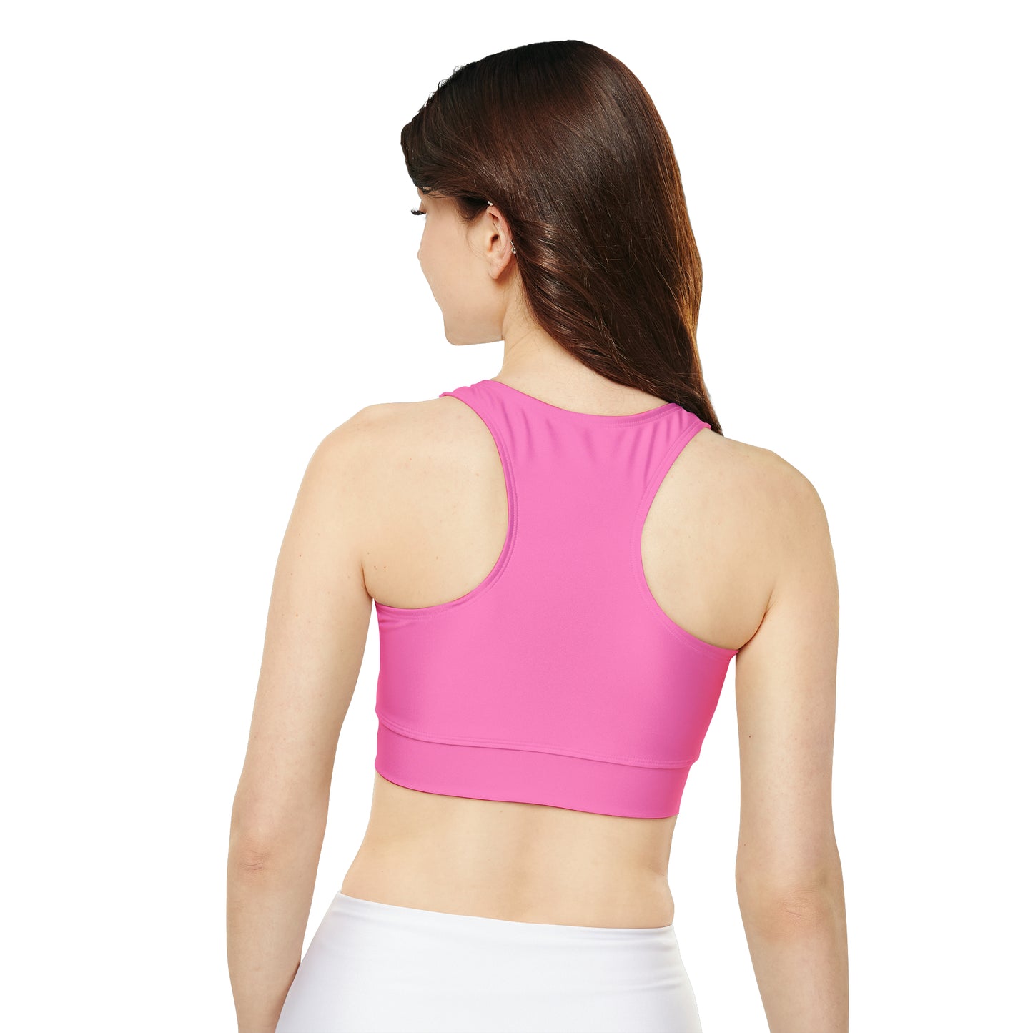 Rose Pink Fully Lined, Padded Sports Bra