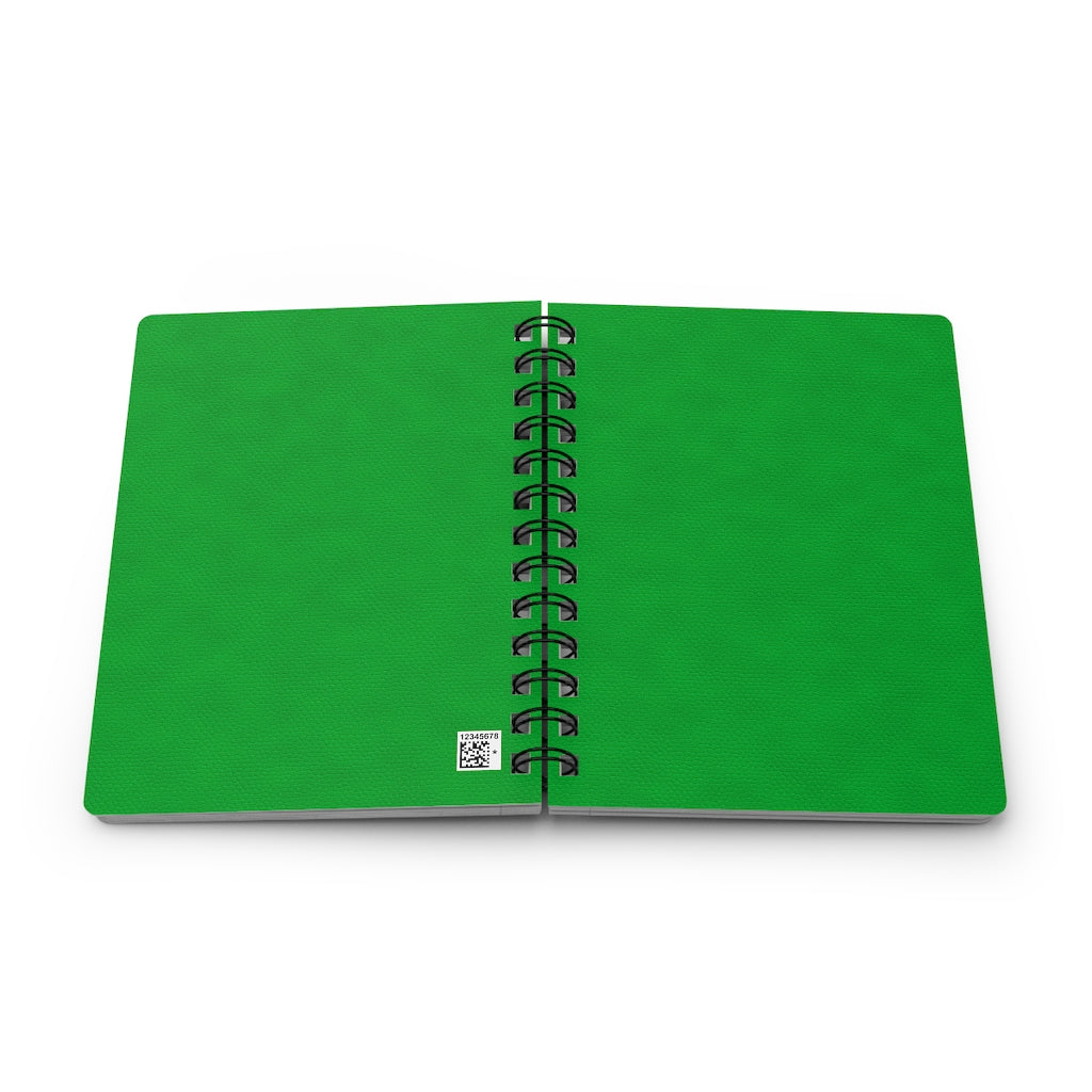 Bright Green Leather Print Spiral Bound Journal