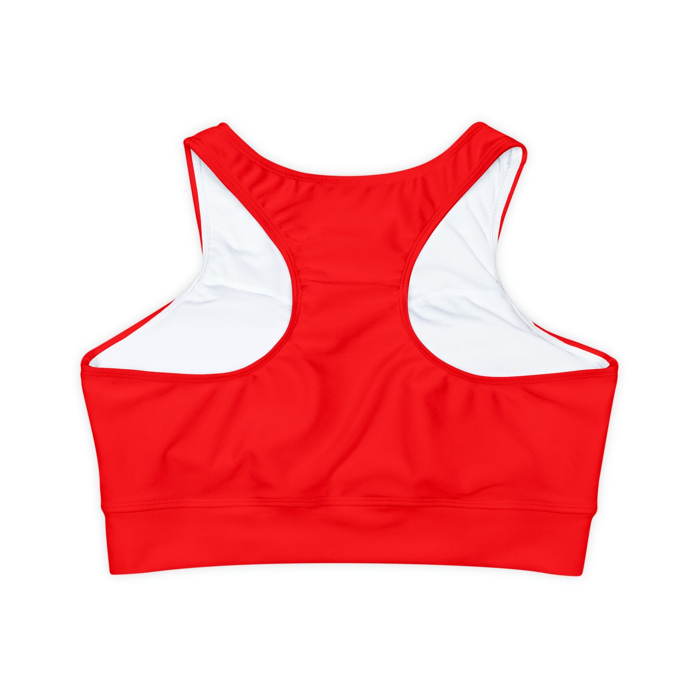 Red Fully Lined, Padded Sports Bra