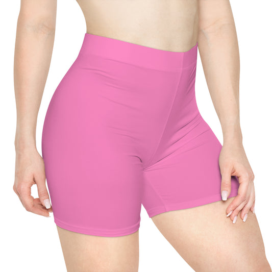 Rose Pink Women's Biker Shorts