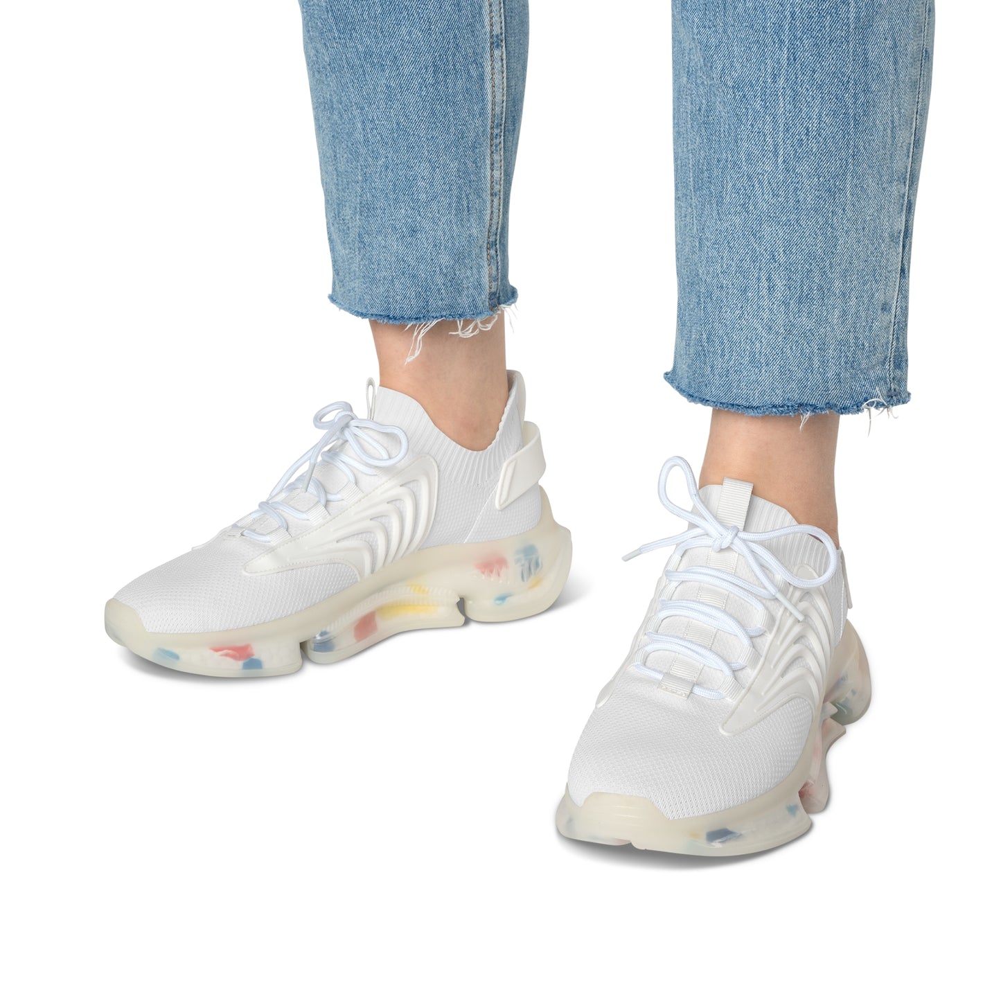 White Women's Mesh Sneakers