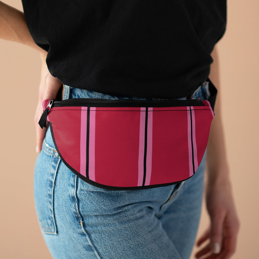 Solid Red SHP Stripes Fanny Pack