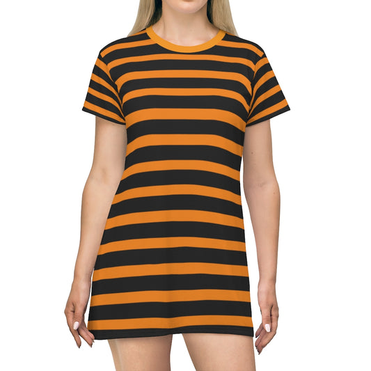 Tangerine BLH Stripes T-shirt Dress