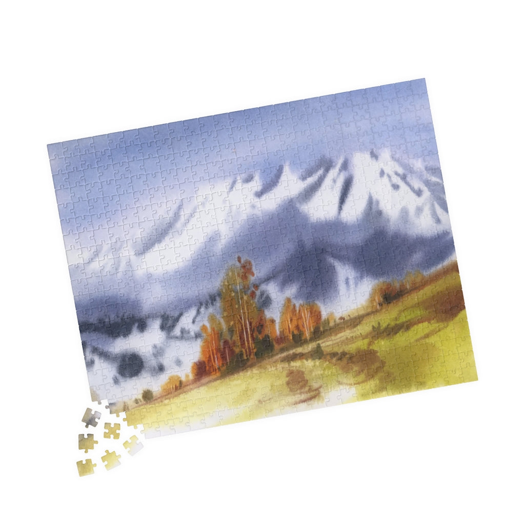 Watercolor Autumn Landscape Puzzle