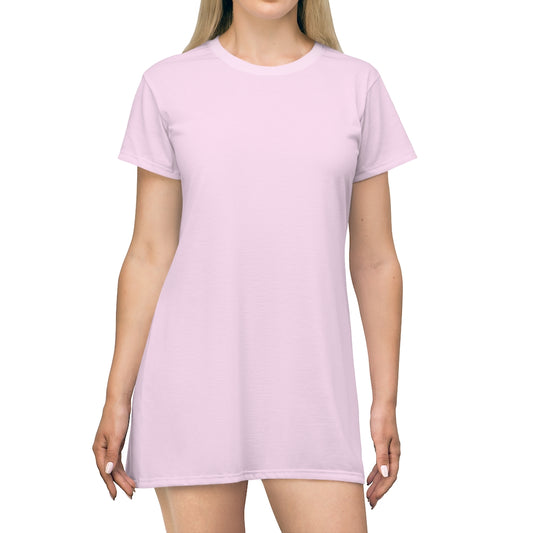 Light Magenta-Pink T-shirt Dress