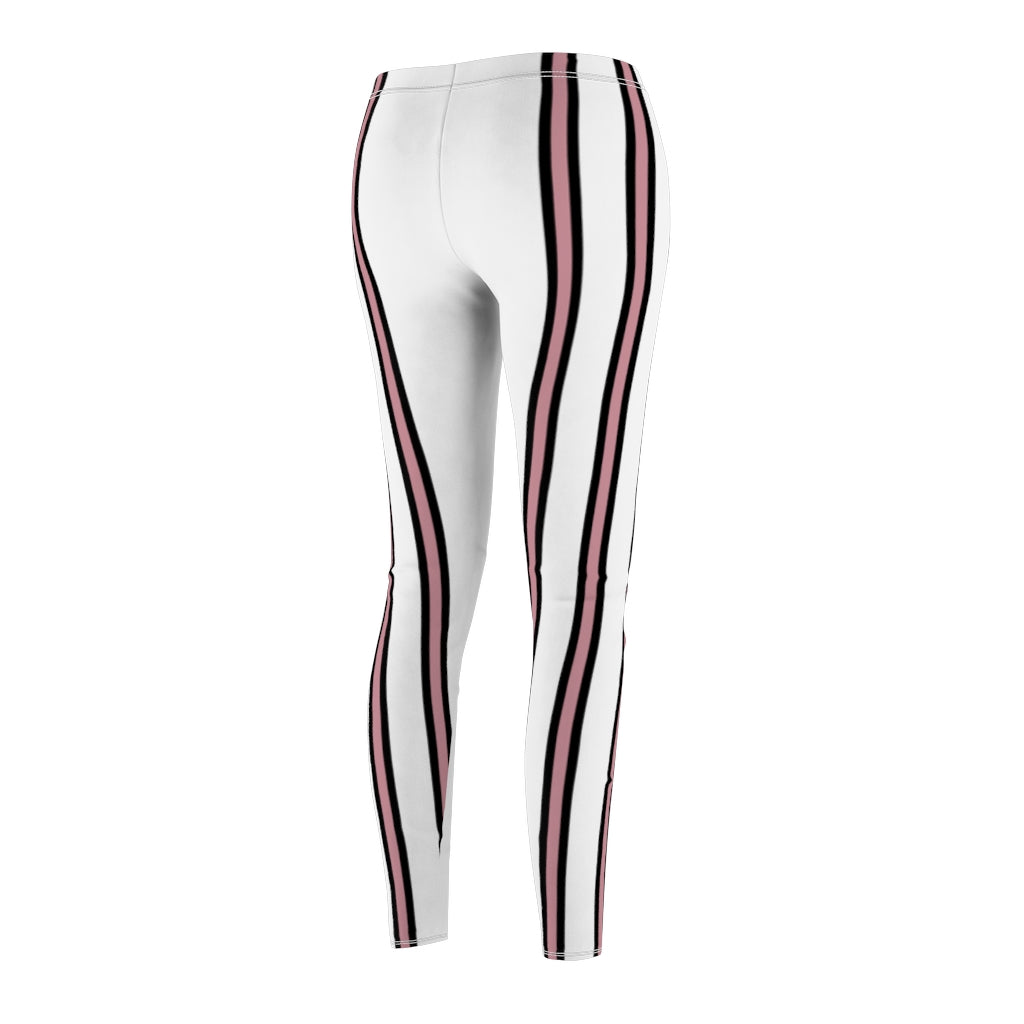 White Triple BSLP Stripes Casual Leggings