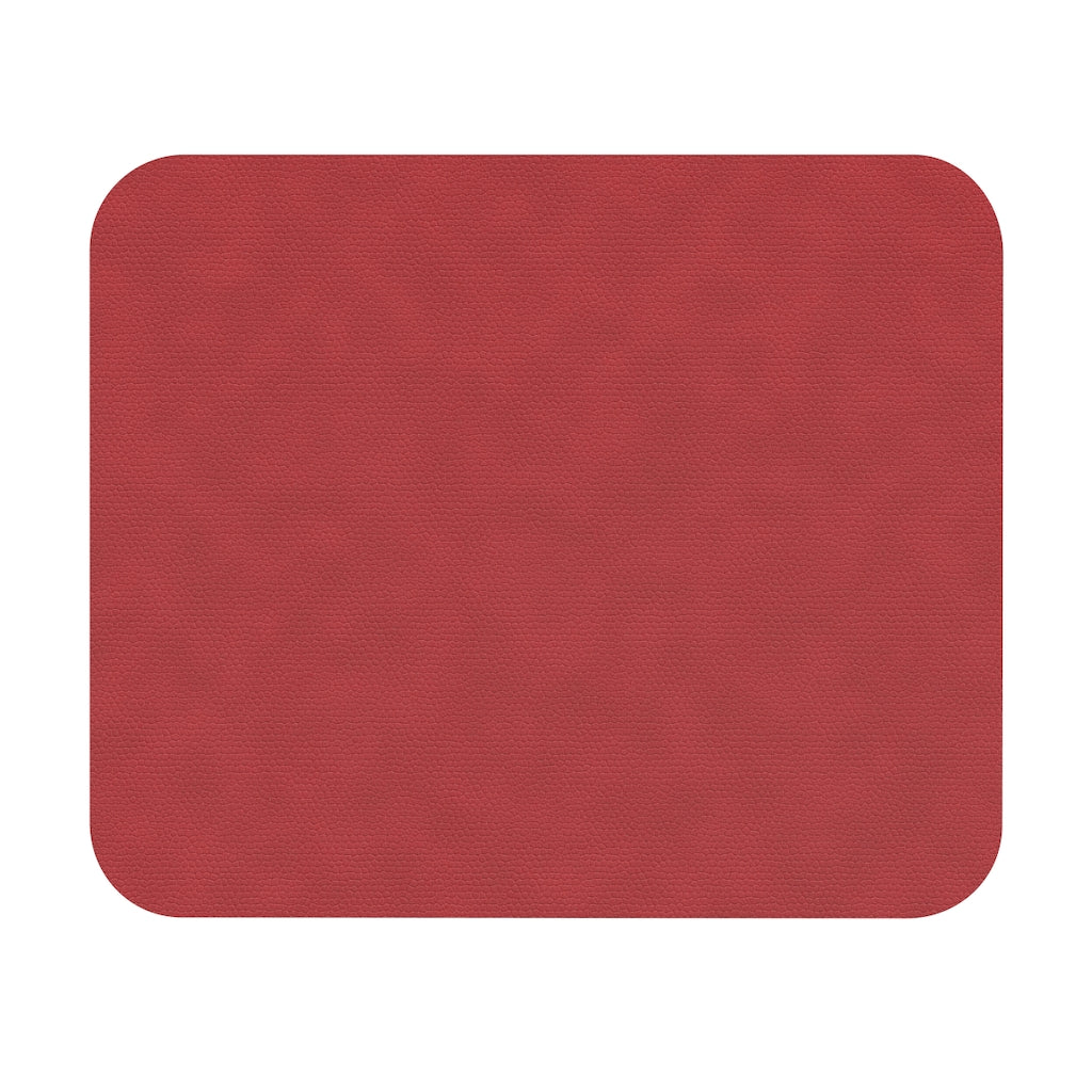 Coral Leather Print Rectangle Mouse Pad