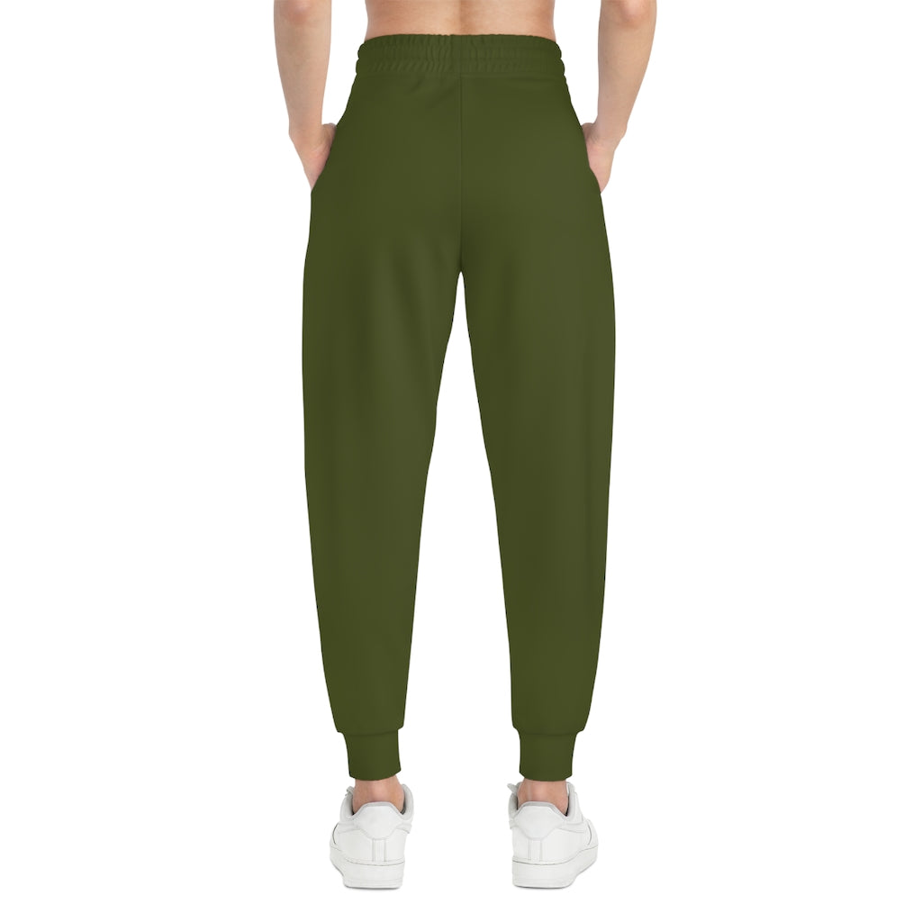 F21 Army Green Joggers with Model Back